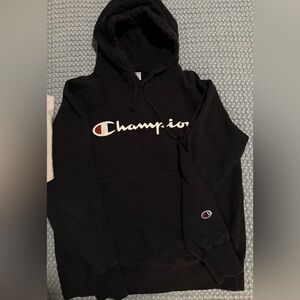 Champion Black Hoodie Sweatshirt